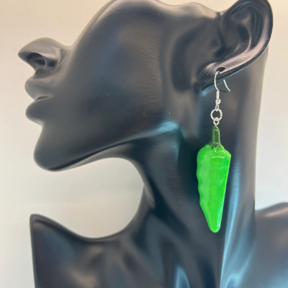 Pepper Earrings - Jalapeno Earrings - Food Earrings - Chef Earrings - Picture 9 of 10